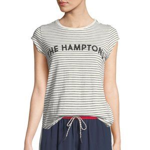 JOIE | The Hamptons Graphic Striped Knit Cap Sleeve T-Shirt Top